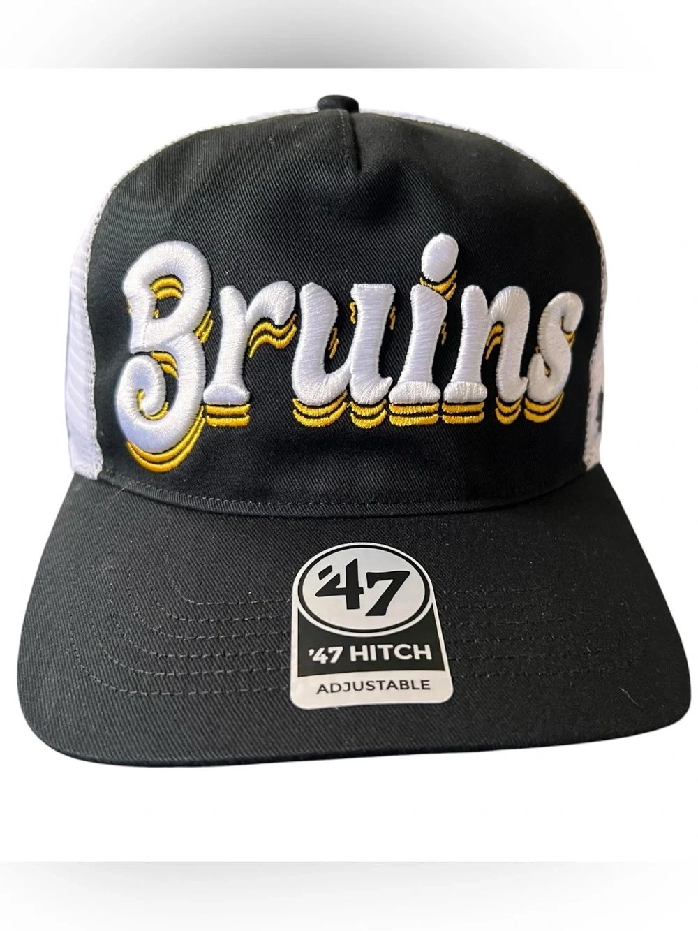 47 Brand Boston Bruins Hitch Trucker Hat Adjustable Snapback NWT NHL Cap